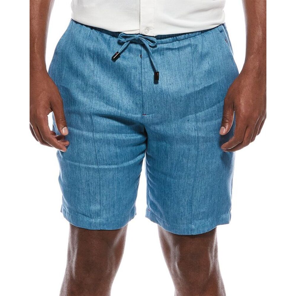 Isaia Mens Linen Drawstring Short